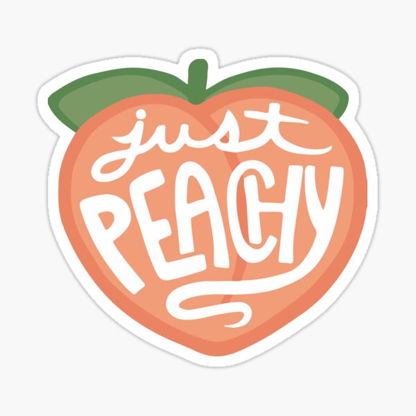 Just Peachy Sticker