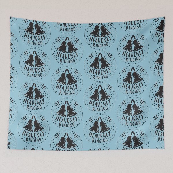 Item preview, Heavenly Ringing For Handbell Ringers Choir Light Blue Background designed and sold by SubtleSplit.