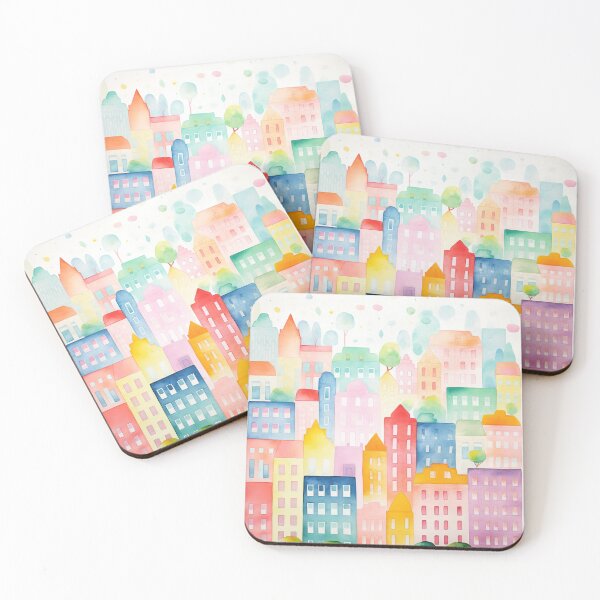 Item preview, Pastel Cityscape: Sweet Urban Charm designed and sold by LittleLuvies.