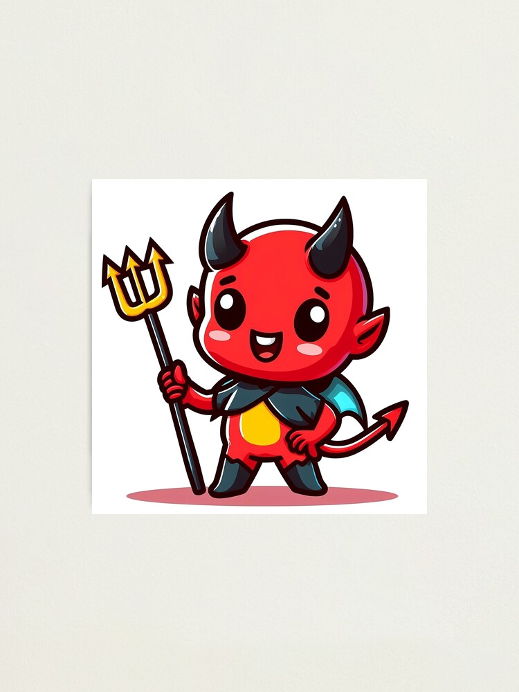 Little cute devil online print hoodie