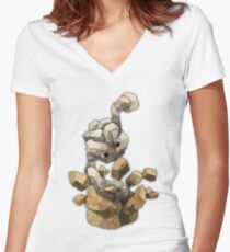 geodude Women's Fitted V-Neck T-Shirt