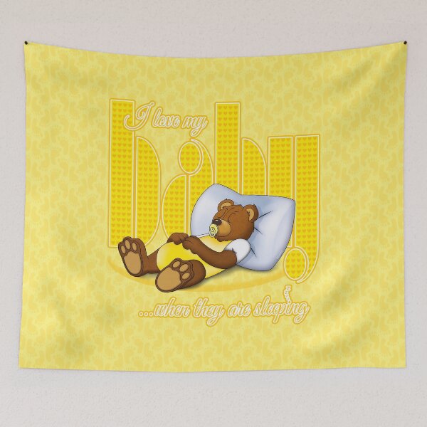 Item preview, I Love My Baby (When They Are Sleeping) - Yellow designed and sold by ifourdezign.