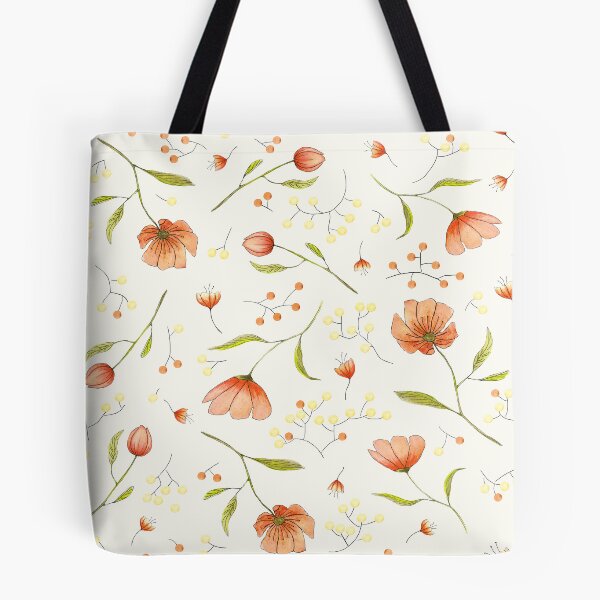 Item preview, Watercolor red flowers pattern designed and sold by Origillus.