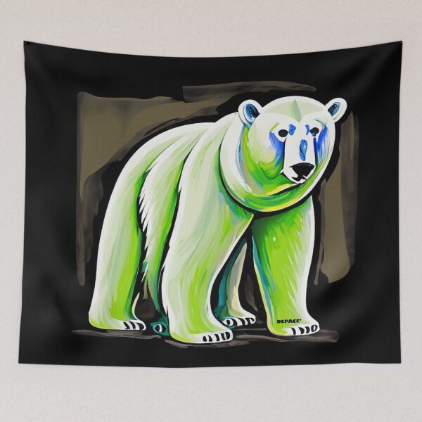 Item preview, Abstract Polar Bear with Green fur by dePace' designed and sold by mrpropcake.