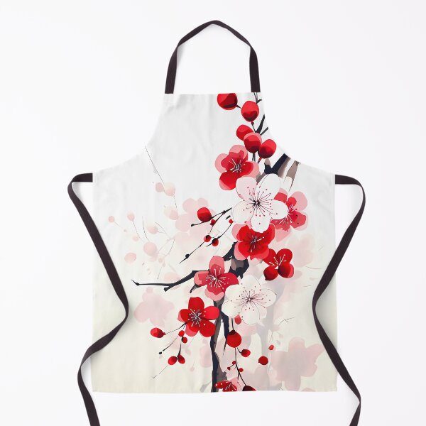 Item preview, Japandi Art Crimson Blossom Harmony designed and sold by TriarArt.