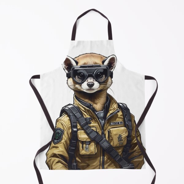 Aperçu de l'œuvre Animaux en voie de disparition, furet d'Amérique : Capt A Finnegan créée et vendue par KnoClothingCo.