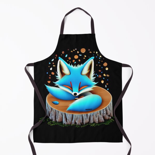 Item preview, Surreal Blue Fox Sleeping on Tree Stump by dePace' designed and sold by mrpropcake.