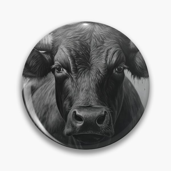 Item preview, Black Cow Front View BW designed and sold by Elisabeth Lucas.
