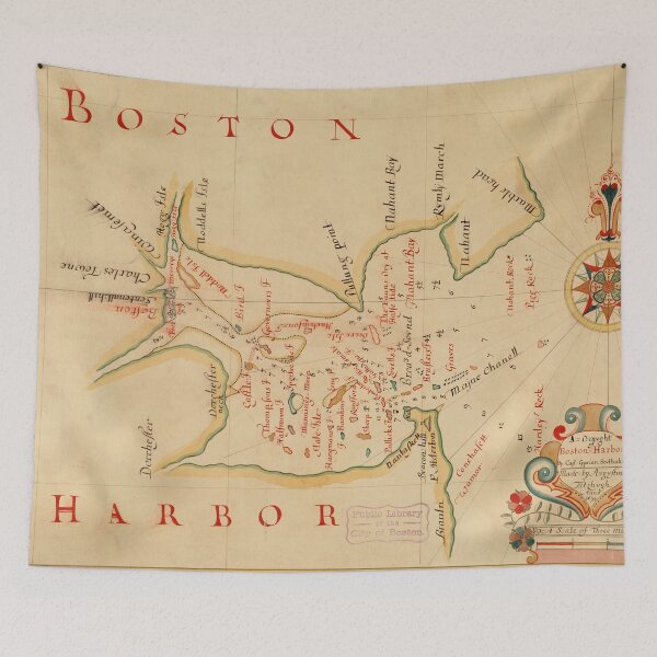 Item preview, Vintage Map of Boston Harbor (1694) designed and sold by BravuraMedia.