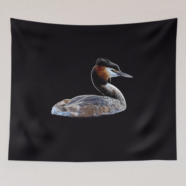 Item preview, Great Crested Grebe White Alternate Design  designed and sold by designsasstultd.