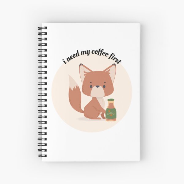 Item preview, I Need My Coffee First Fox designed and sold by brookelovesyou.