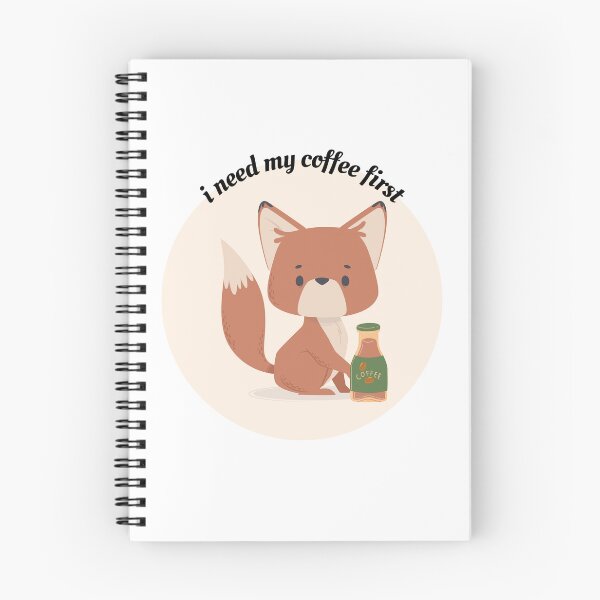 Item preview, I Need My Coffee First Fox designed and sold by brookelovesyou.