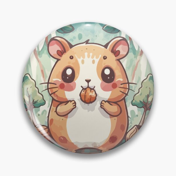 Item preview, Kawaii Hamster Tee with Retro Watercolor Splashes designed and sold by dosochogoods.