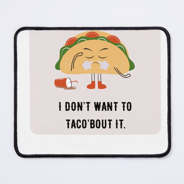 Item preview, Grumpy Taco Square designed and sold by MyPetMinotaur.