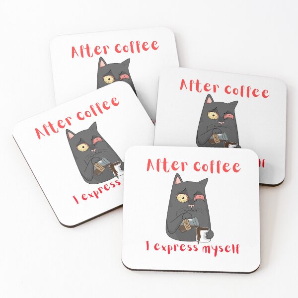 Item preview, Funny cat drinking coffee designed and sold by amaria56.