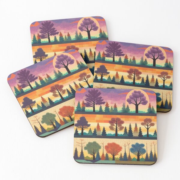 Item preview, Patchwork quilt trees  designed and sold by Roxburylane.