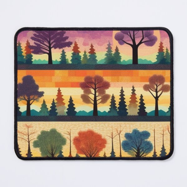 Item preview, Patchwork quilt trees  designed and sold by Roxburylane.