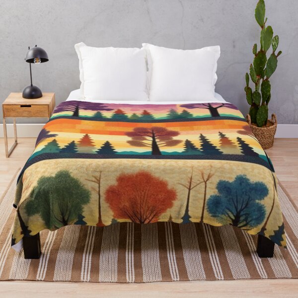 Item preview, Patchwork quilt trees designed and sold by Roxburylane.