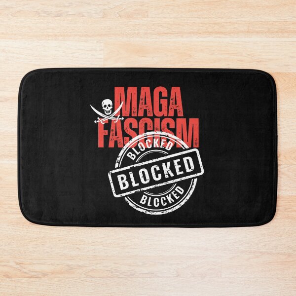Item preview, MAGA Fascism Blocked Vote Democratic Political Design designed and sold by EarthArtDesigns.