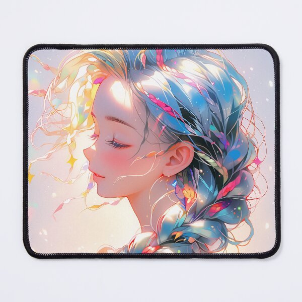 Item preview, Beautiful Sunny Anime Girl Colorful Spring Braid designed and sold by bubblegoth.