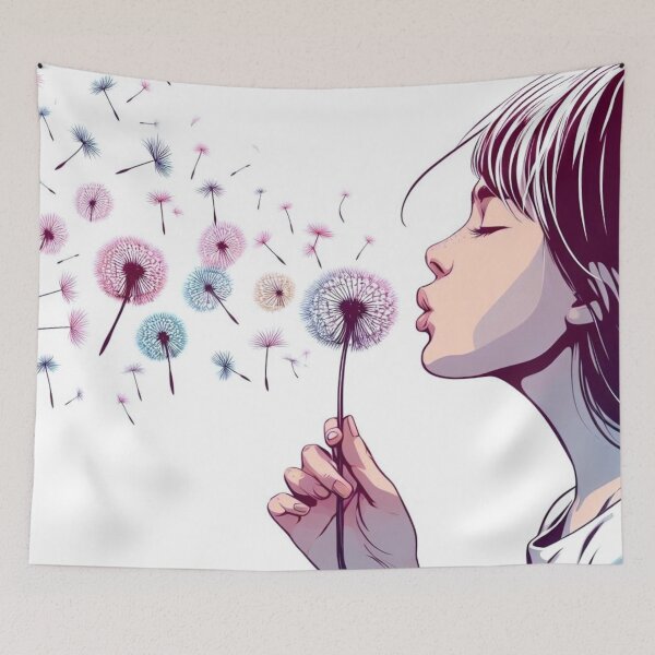 Item preview, Dandelion seeds and girl. designed and sold by growing-mom.