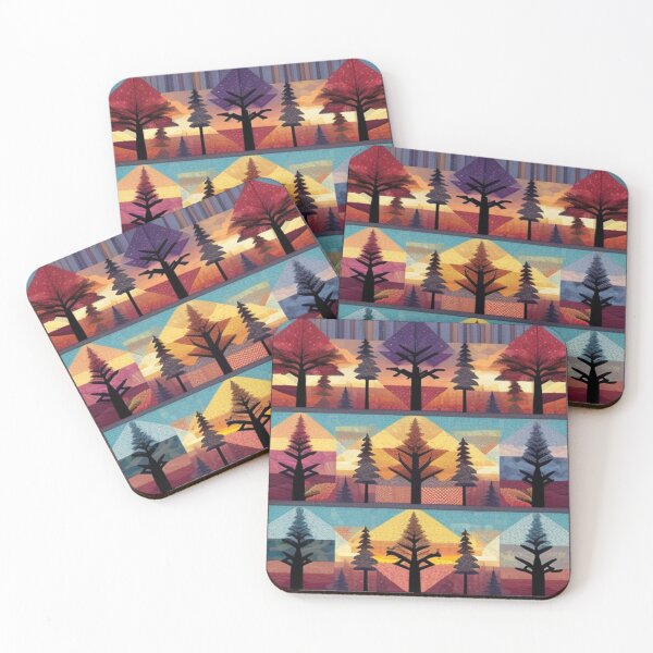 Item preview, Autumn trees Patchwork  designed and sold by Roxburylane.