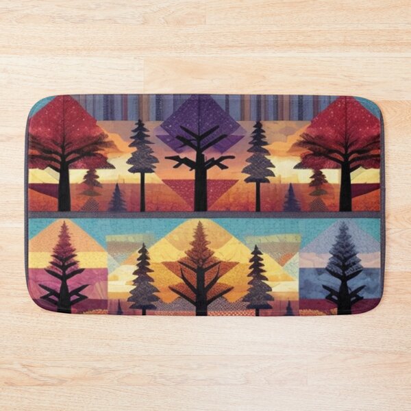 Item preview, Autumn trees Patchwork  designed and sold by Roxburylane.