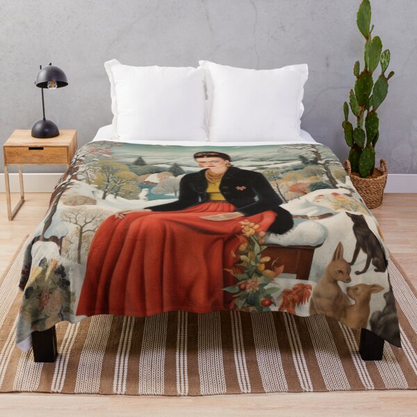 Item preview, Frida Kahlo Inspired Winter Painting designed and sold by AgathaZolastore.