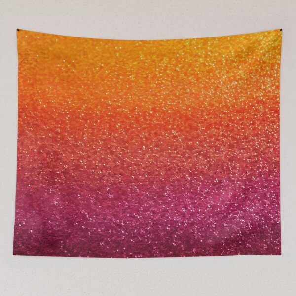 Item preview, Orange and Pink Gradient Glitter Bead Design designed and sold by RestingLioness.