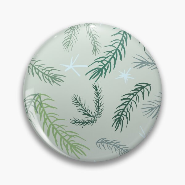 Item preview, Spruce branches and Snowflakes - Scandinavian evergreen tree branch and star design designed and sold by ReesaAnneArt.