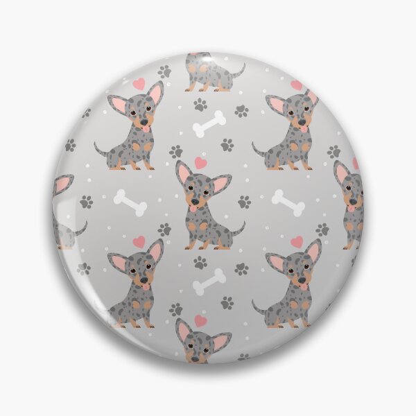 Item preview, Gray Tan Chiweenie Dachshund Chihuahua Mix Upright Ears designed and sold by Lulupainting.