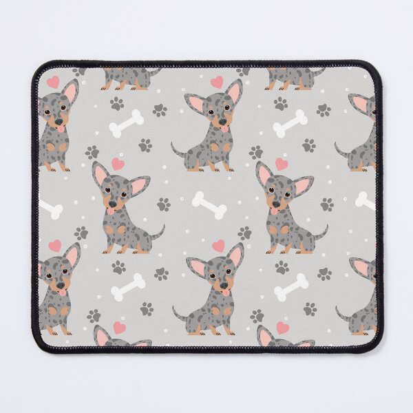 Item preview, Gray Tan Chiweenie Dachshund Chihuahua Mix Upright Ears designed and sold by Lulupainting.