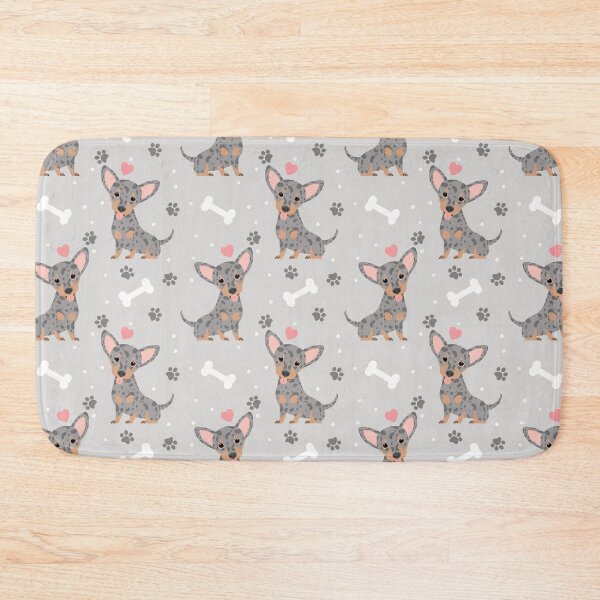 Item preview, Gray Tan Chiweenie Dachshund Chihuahua Mix Upright Ears designed and sold by Lulupainting.