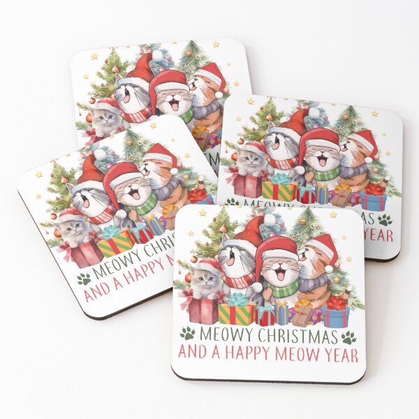 Aperçu de l'œuvre Meow Year Christmas Cats créée et vendue par metacollection.