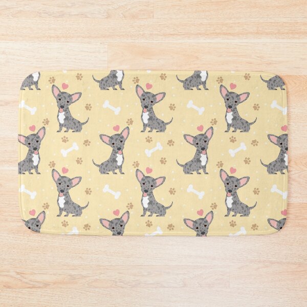 Item preview, Gray White Chiweenie Dachshund Chihuahua Mix Upright Ears designed and sold by Lulupainting.