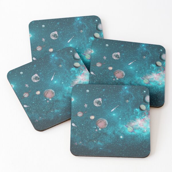 Item preview, Final Frontier Space Lost Astronaut Astronomy Teal designed and sold by RoseGenuine.