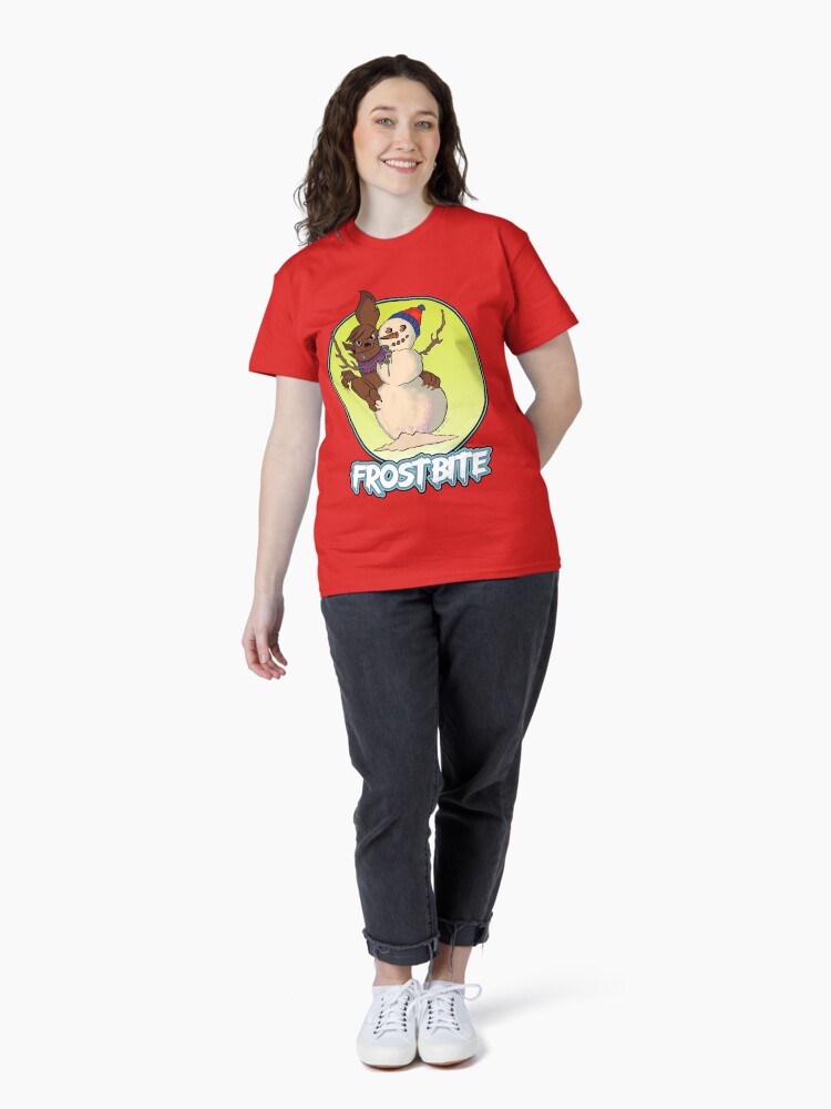 Thumbnail 4 of 7, Classic T-Shirt, Holiday Creatures - Frostbite designed and sold by cerealcreatures.
