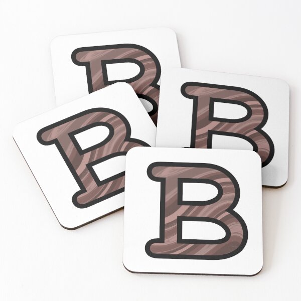 Item preview, “B” - Mocha Swirl Alphabet designed and sold by Jax-Illustrates.