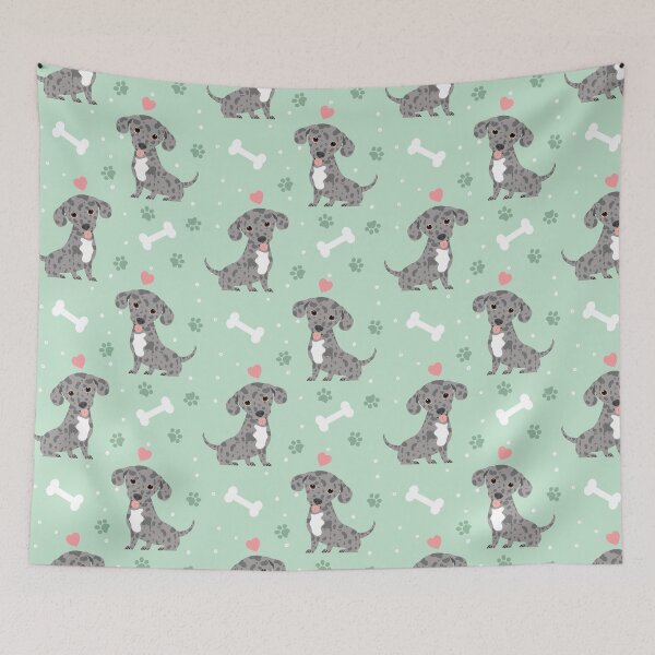 Item preview, Gray White Chiweenie Dachshund Chihuahua Mix designed and sold by Lulupainting.