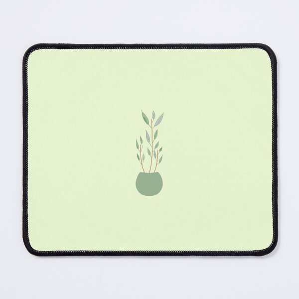 Item preview, round porcelain potted green leaf plant designed and sold by sunnymonday.