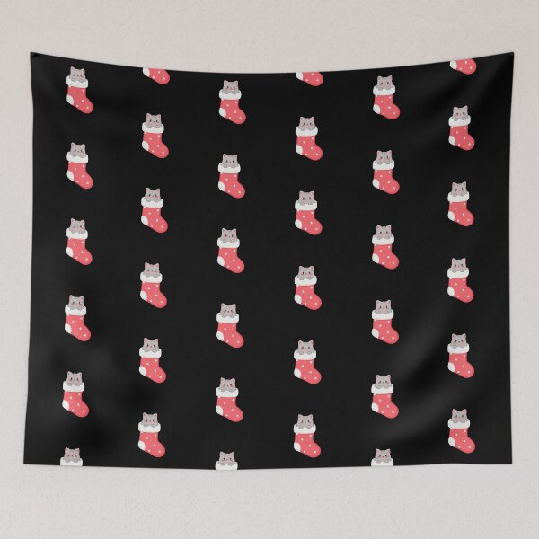 Item preview, Cute cat in a Christmas sock. designed and sold by MojaDoodles.