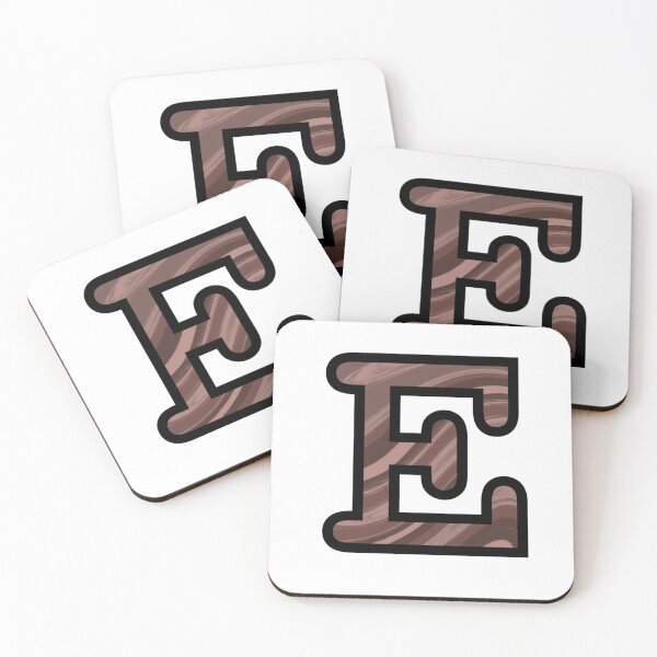 Item preview, “E” - Mocha Swirl Alphabet designed and sold by Jax-Illustrates.