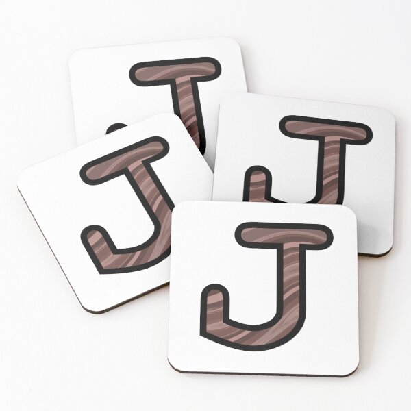 Item preview, “J” - Mocha Swirl Alphabet designed and sold by Jax-Illustrates.