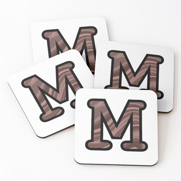 Item preview,  “M” - Mocha Swirl Alphabet designed and sold by Jax-Illustrates.