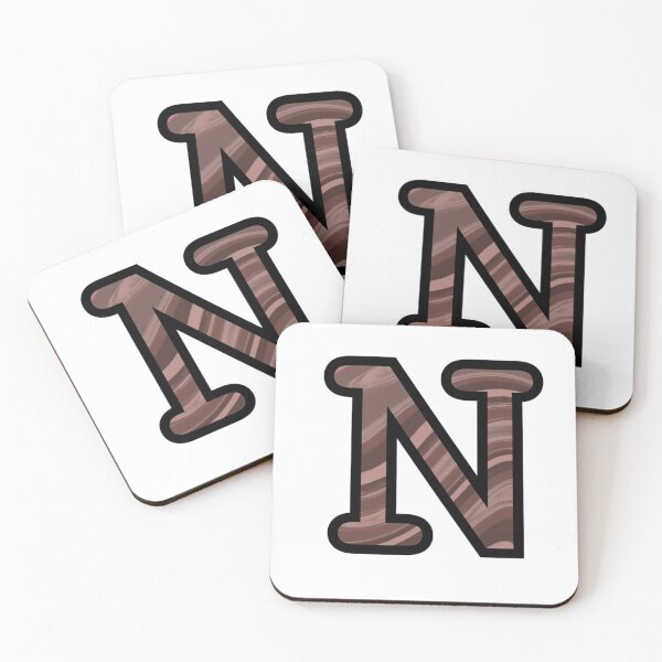Item preview, “N” - Mocha Swirl Alphabet designed and sold by Jax-Illustrates.