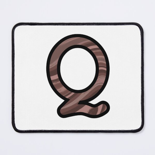 Item preview, “Q” - Mocha Swirl Alphabet designed and sold by Jax-Illustrates.