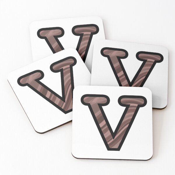 Item preview, “V” - Mocha Swirl Alphabet designed and sold by Jax-Illustrates.