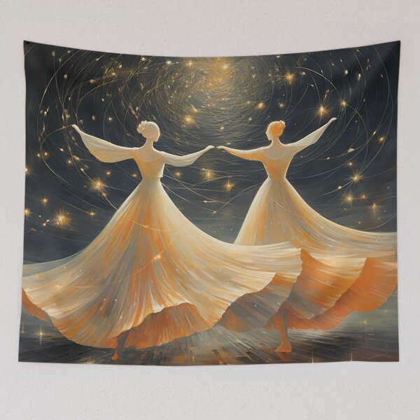 Item preview, Stellar Ballet: Intertwined Cosmic Textures in Celestial Motion designed and sold by PaintbrushPlace.