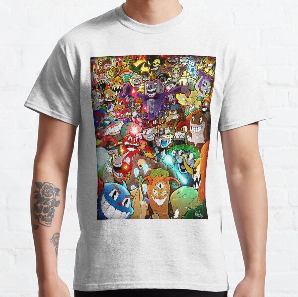 Blanco negro Camiseta clásica