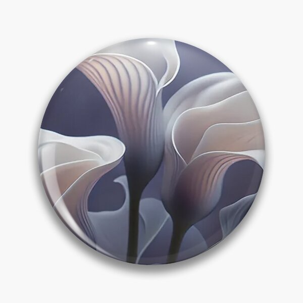 Item preview, Spectral Elegance: Translucent Calla Lilies in Ghostly Whites and Lavender designed and sold by PaintbrushPlace.